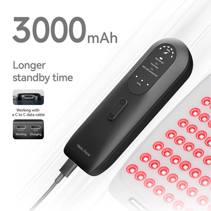 L120 LED Red Light Therapy Belt 630Nm 850Nm near Infrared Red Light Therapy Pad Wireless for Waist Back Pain Relief